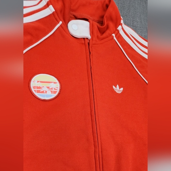 Vintage adidas Coastal Sunset Orange Track Jacket.  Medium - Picture 2 of 8